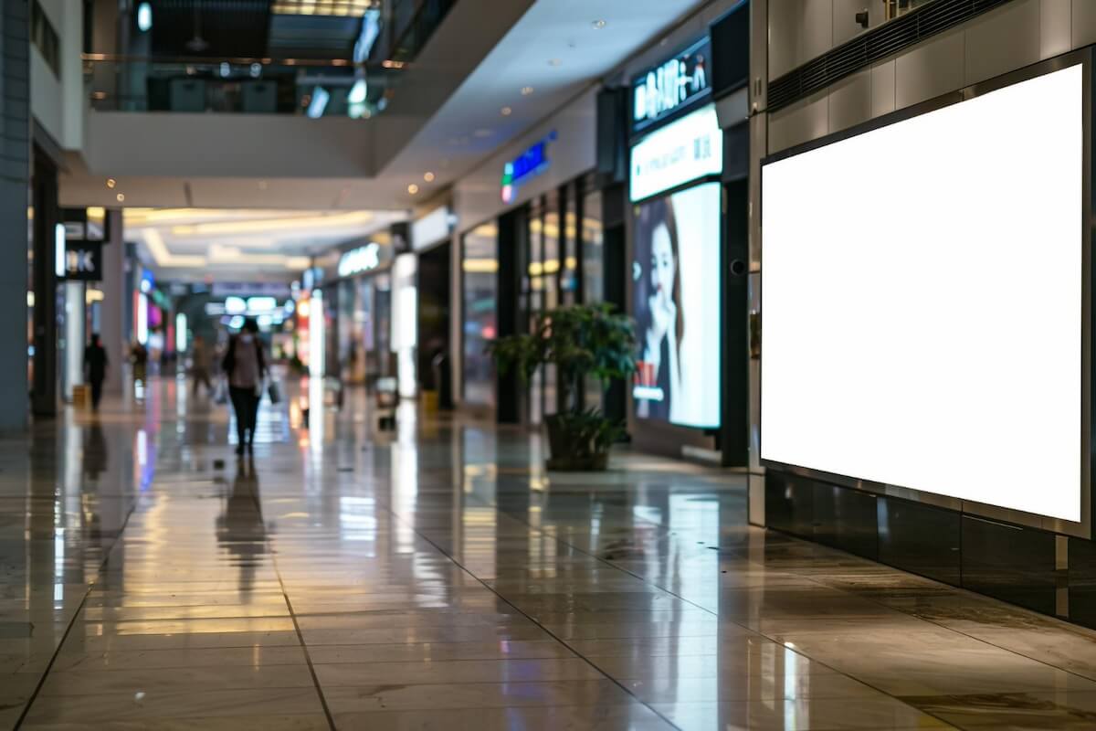 Digital signage in a retail setting